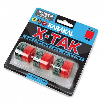 Karakal X-TAK Overwrap Grip 3Pack Red